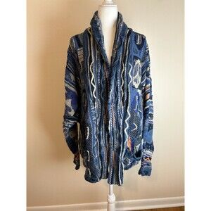 Kapital Japan Men’s Size XL 7 G Boro Gaudy Cardigan Oversized Peace 3d Knit Dupe